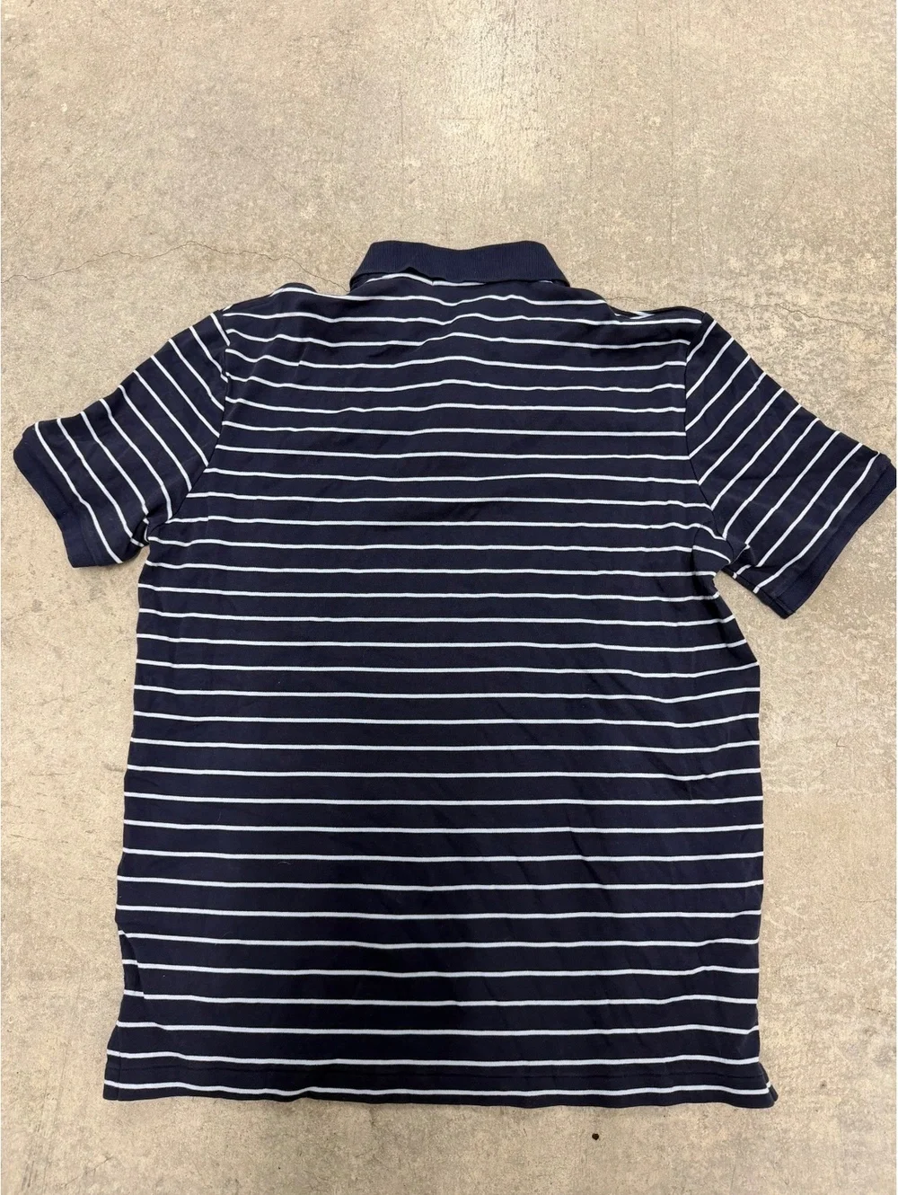 Polo Ralph Lauren Striped Polo Shirt Navy Mens Short Sleeve Medium